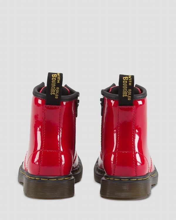 Dr Martens Dětské Kotníkové Boty Toddler 1460 Patent Červené, CZ-294875